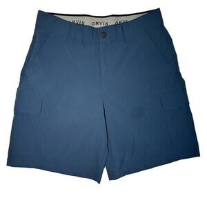 Orvis Men's Blue Cargo Shorts Size 32